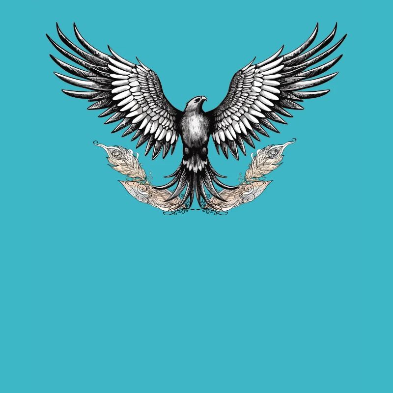 Adler mit verzierten Federn Eagle with Ornate