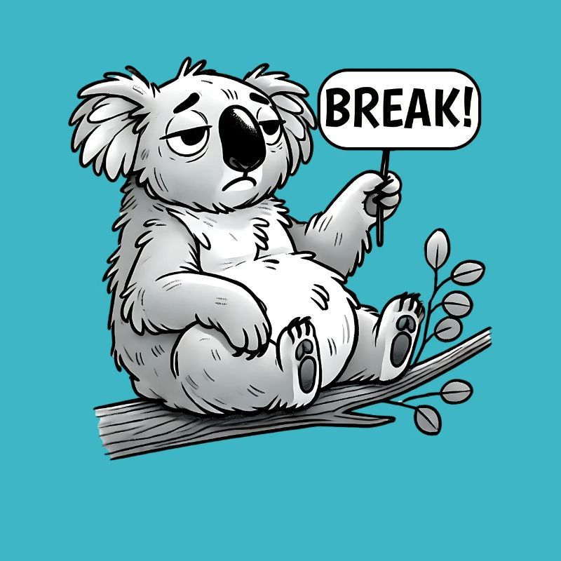 Koala Break Time Funny Relaxation Design