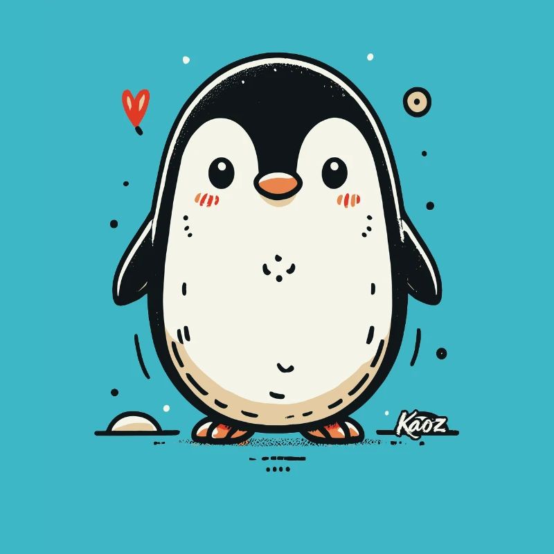 Tout simplement mignon, mignon petit pingouin