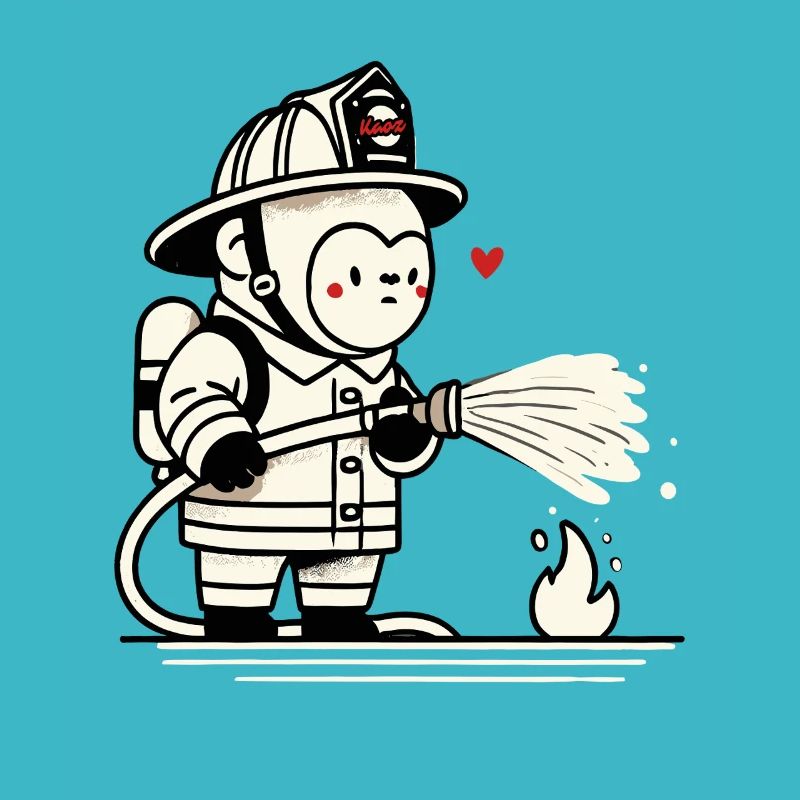 Petit gorille pompier