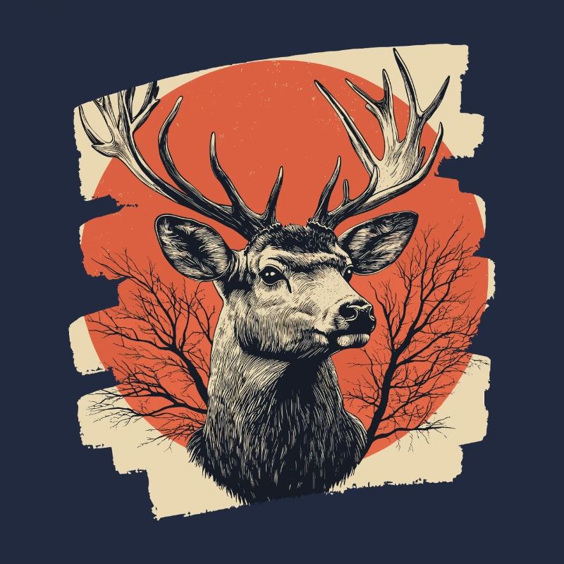 Deer with antlers