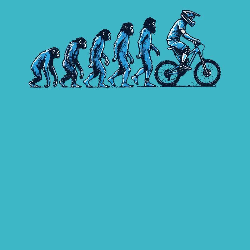 Évolution du singe au cycliste