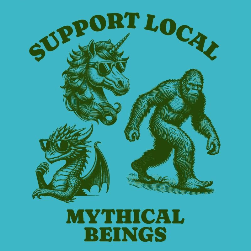 dragons unicorn Lovers - Support Local mythical