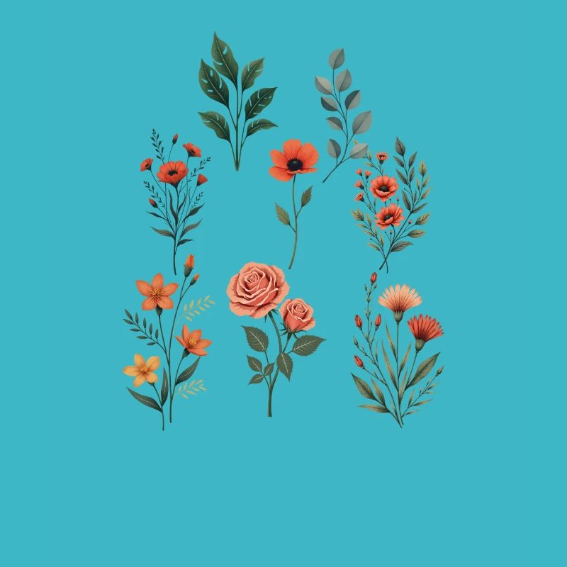 Assortiment d’ensembles botaniques floraux