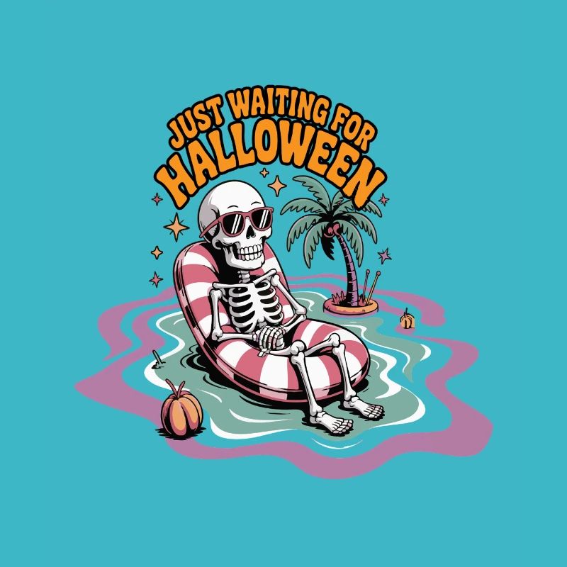 Chill Skeleton Halloween Vibes