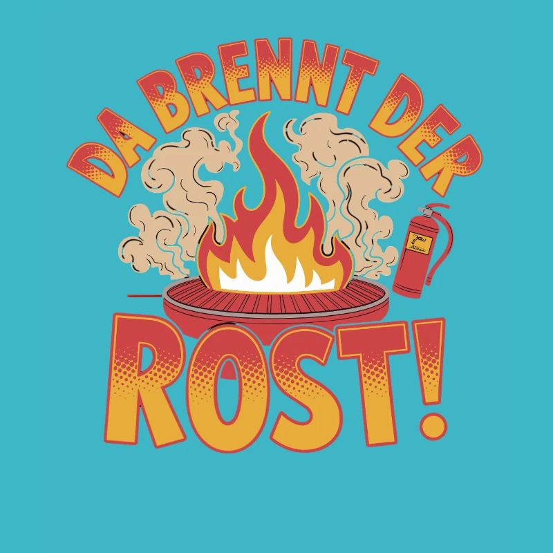 C’est là que la grille brûle Griller amusant Conception du feu