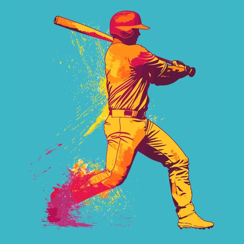Farbexplosion Baseballschlägerheld