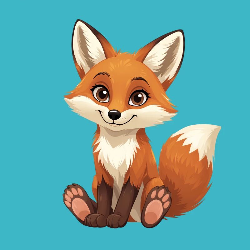 Cuddly Fox Cartoon – Cute Forest Friend