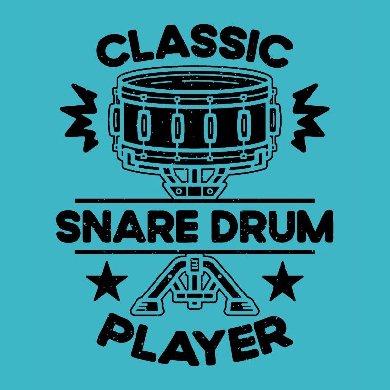Classic Snare Drum Player Marching Band Drummer