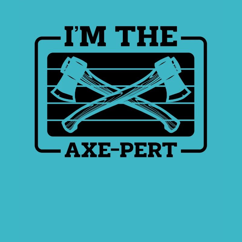 I'm The Axe-Pert Retro Woodworker Axe Thrower