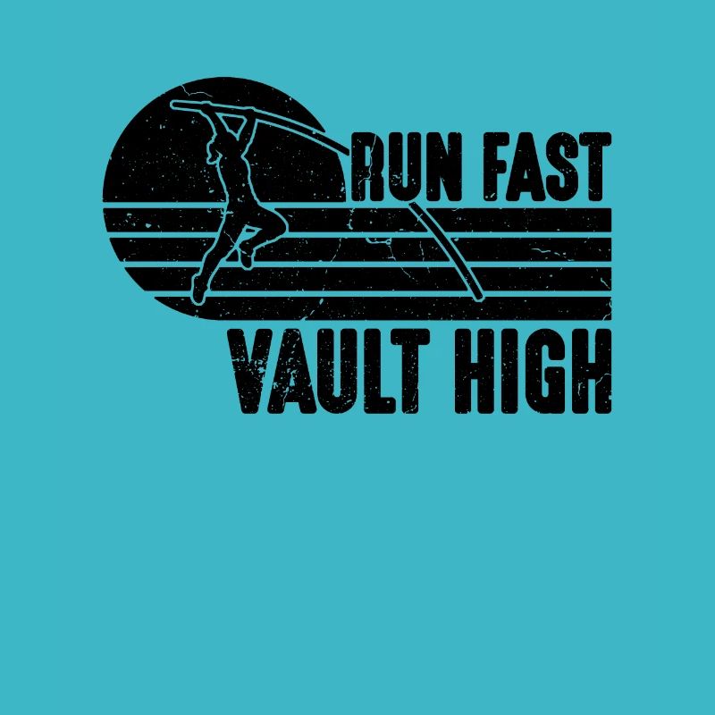 Run Fast Vault High Track And Field Pole Vaulter