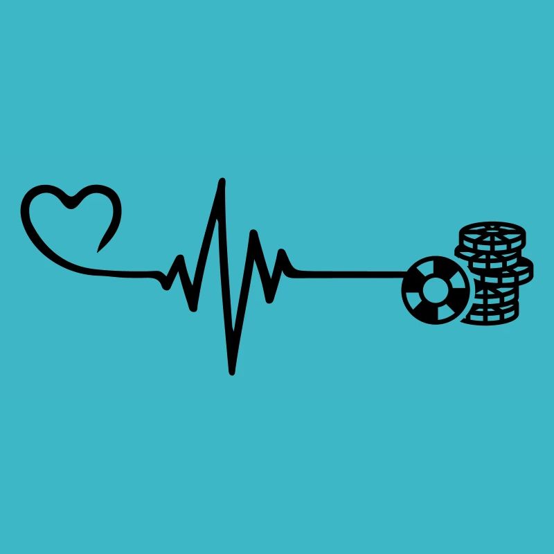 Poker chip Puls Herz Liebe