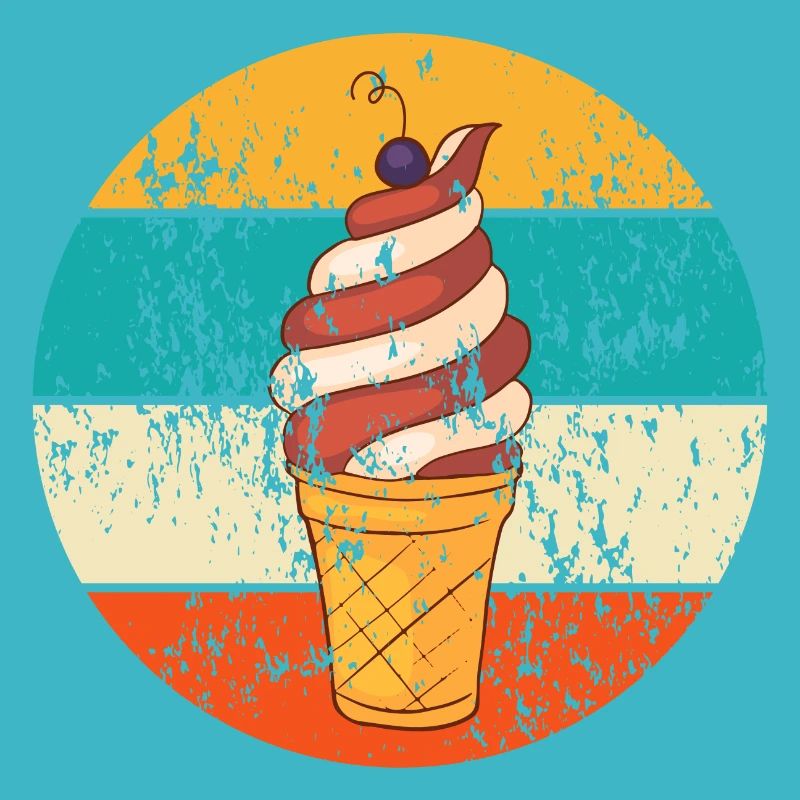 Vintage Retro Softeis Waffeleis