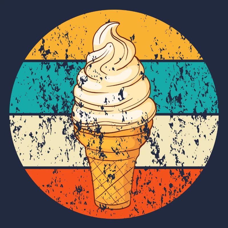 Vintage Retro Eistüte Softeis