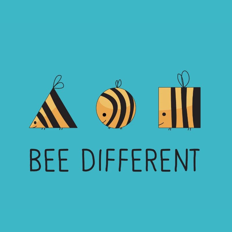 Abeille différente - Soyez différent avec des abeilles drôles