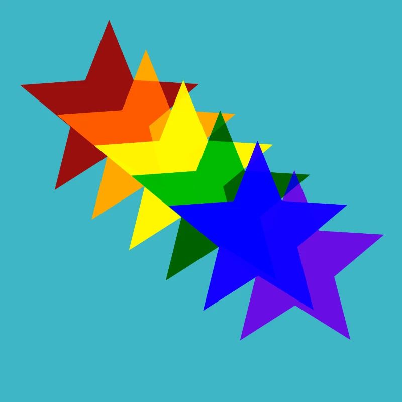 Bunte Sterne Regenbogen Geschenkidee