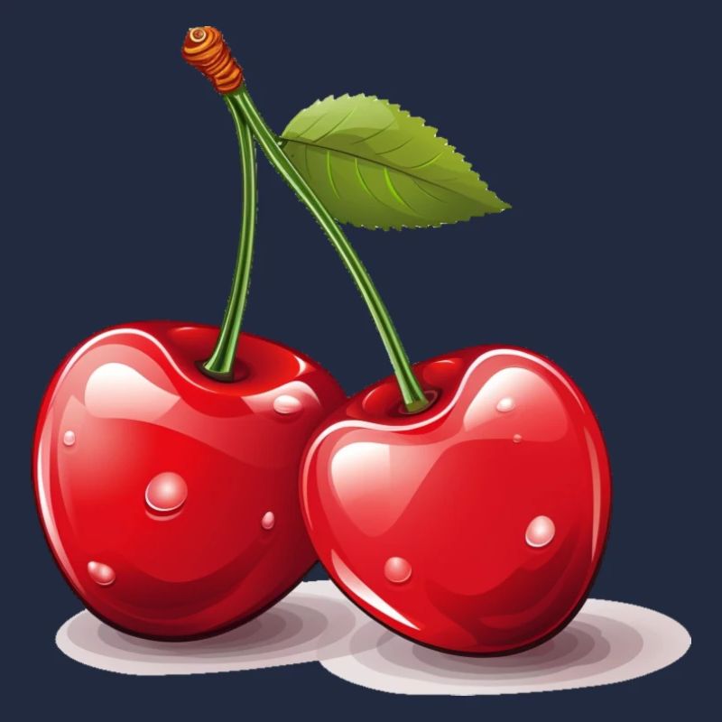 two sweet cherries