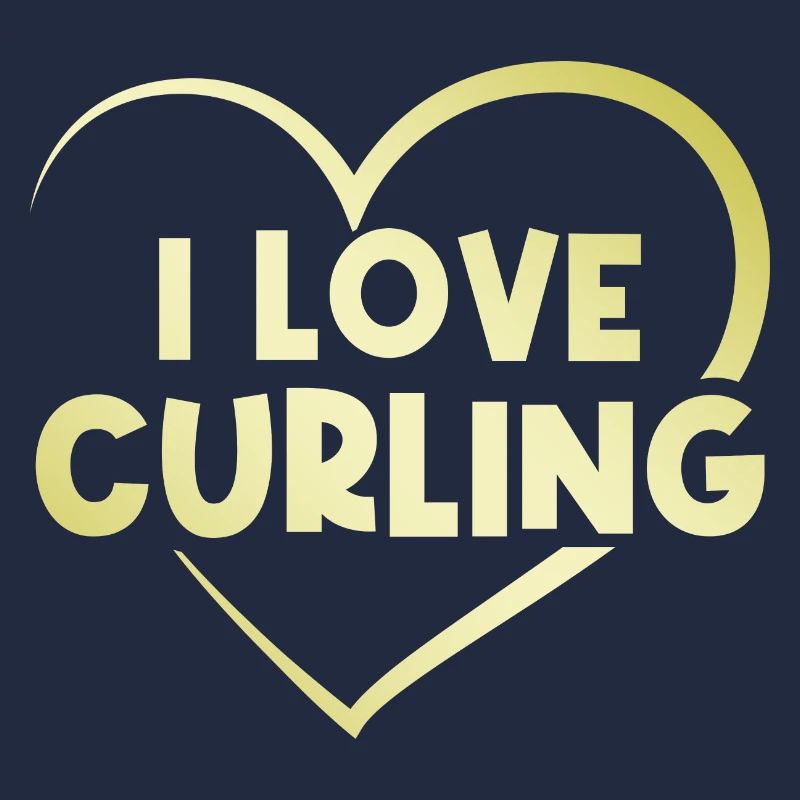 Ich liebe Curling Herz