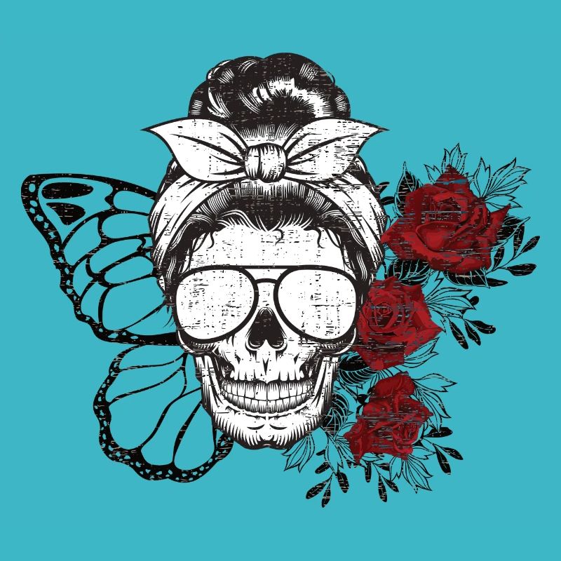 Totenkopf Schmetterling Mutter Halloween Geschenk