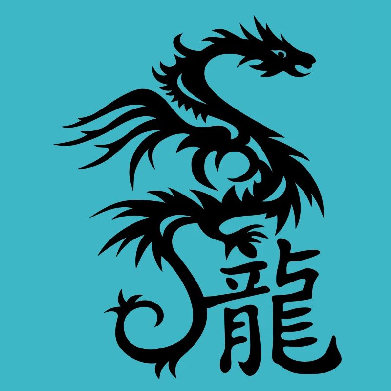 Dragon avec caractères chinois