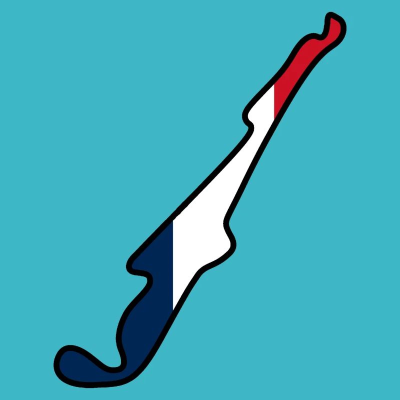 Circuit de France avec drapeau