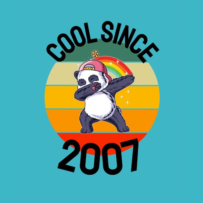 Cool Seit 2007 Retro Dabbing Panda 15. Geburtstag