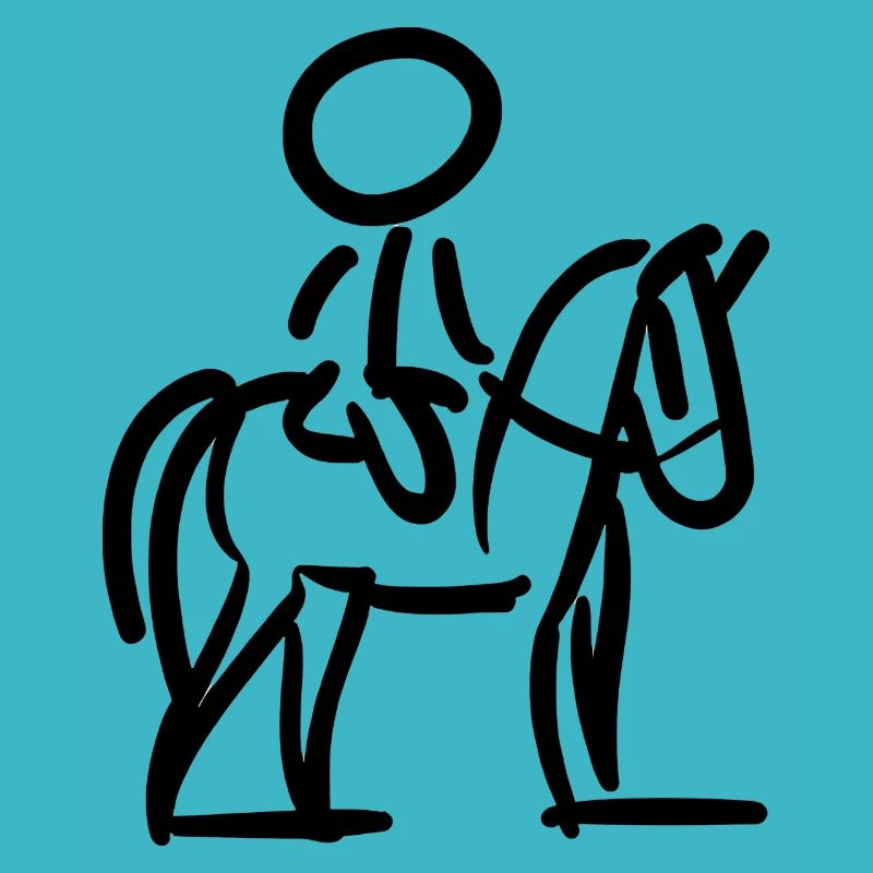 Rider on Perd Minimalist Style