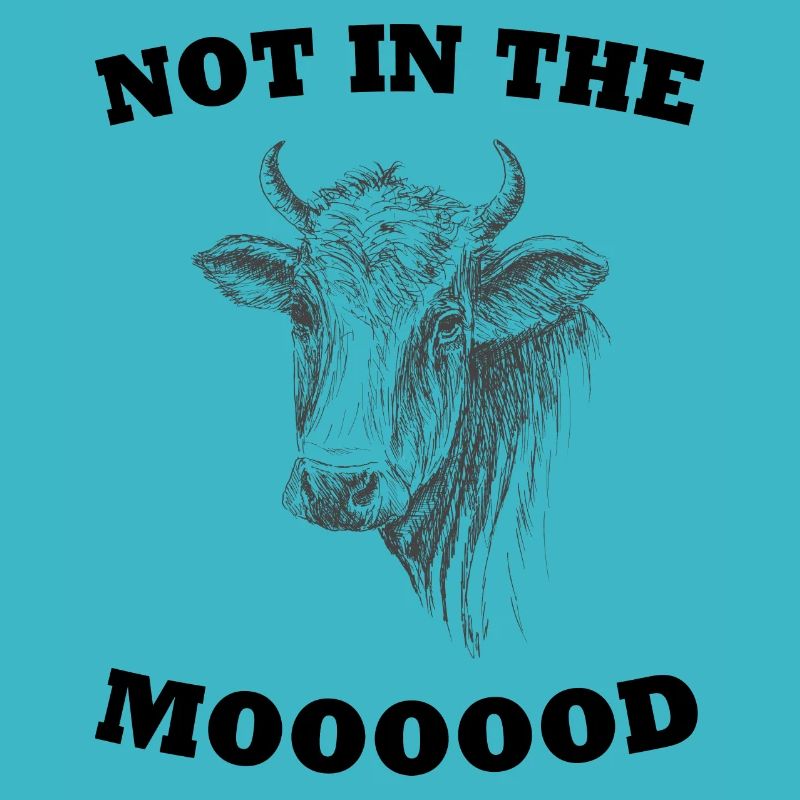 Pas dans le Mooood Ironic Farmer Cow