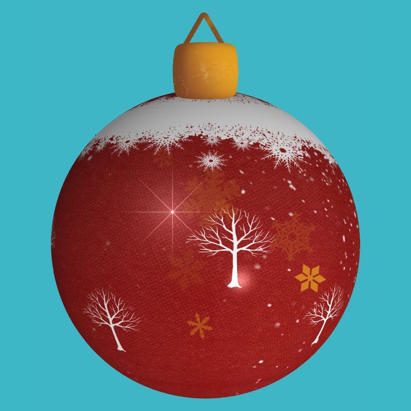 boule de noël rouge