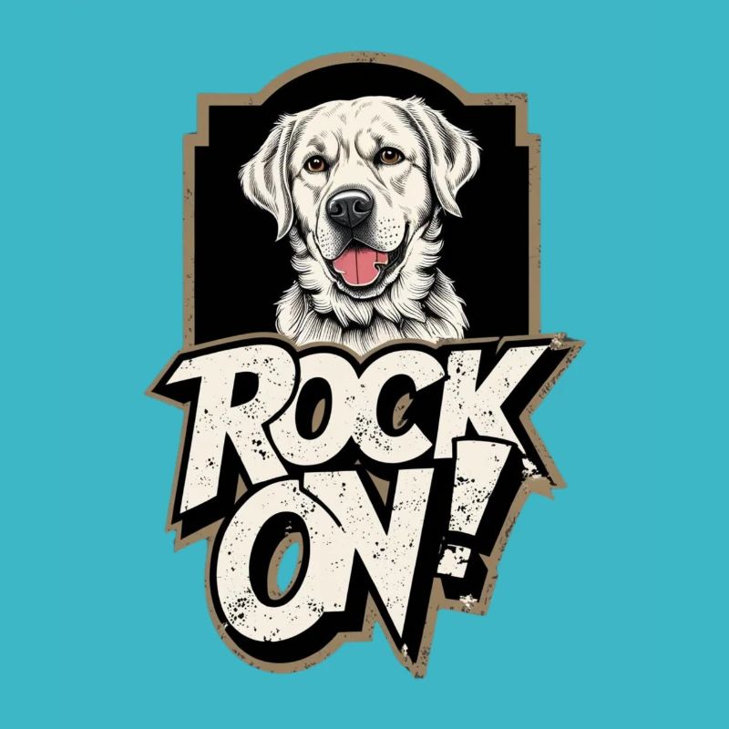Labrador Retriever Dog - Rock on