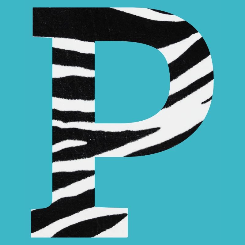 Buchstabe p Zebra
