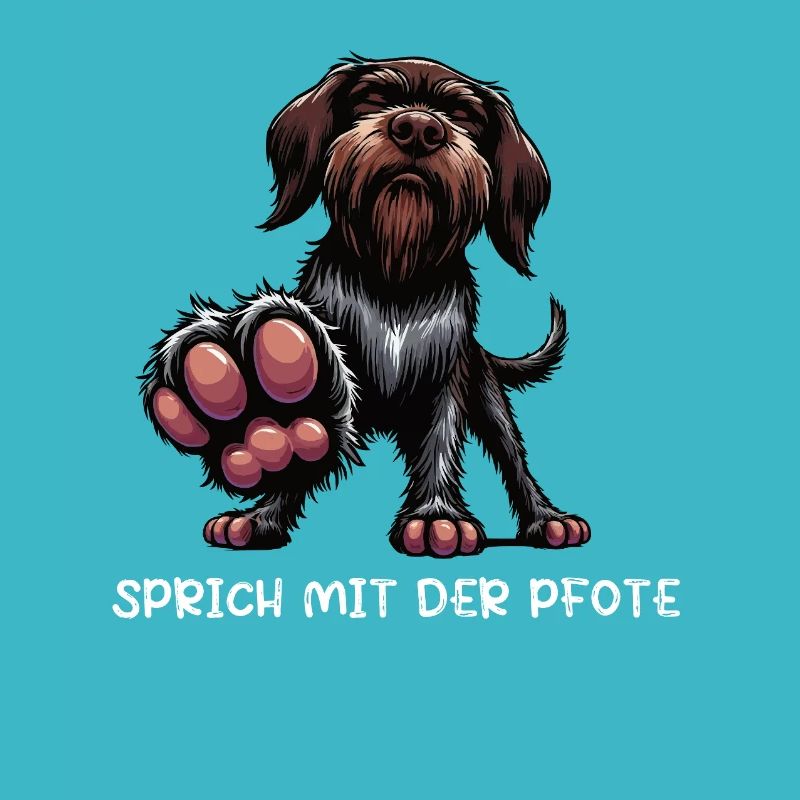 Sprich mit der Pfote Deutsch Drahthaar Drahthaare