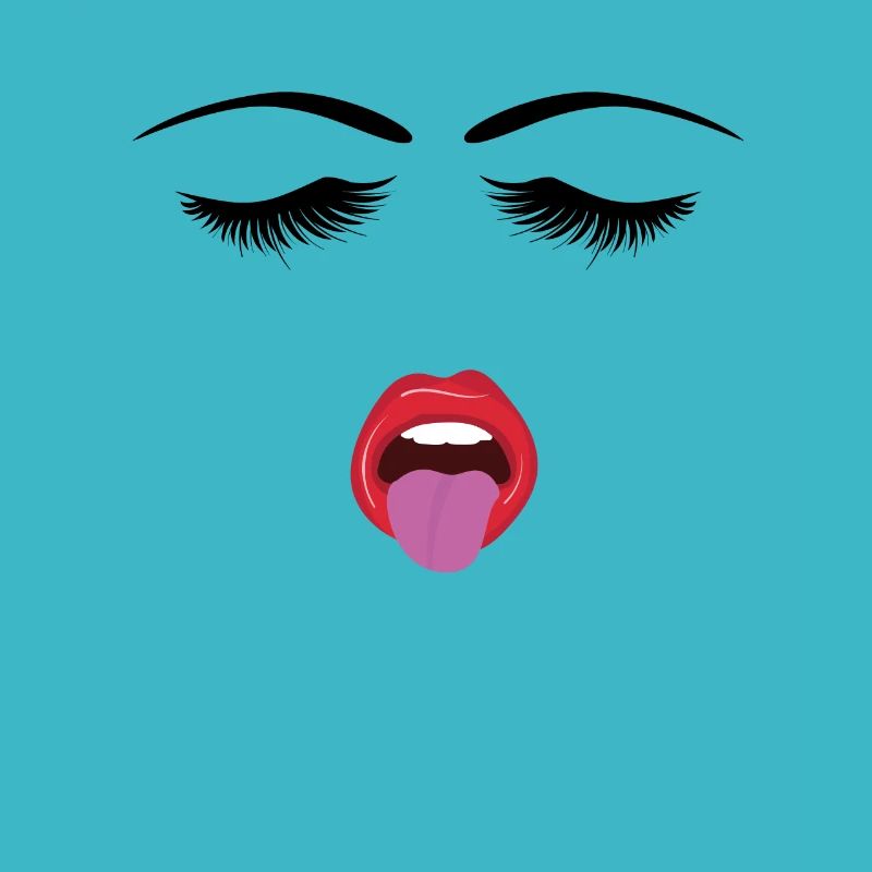 Visage avec langue