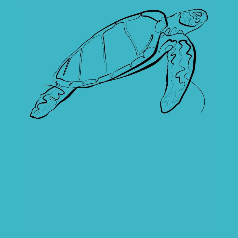 Turtle - one line drawing