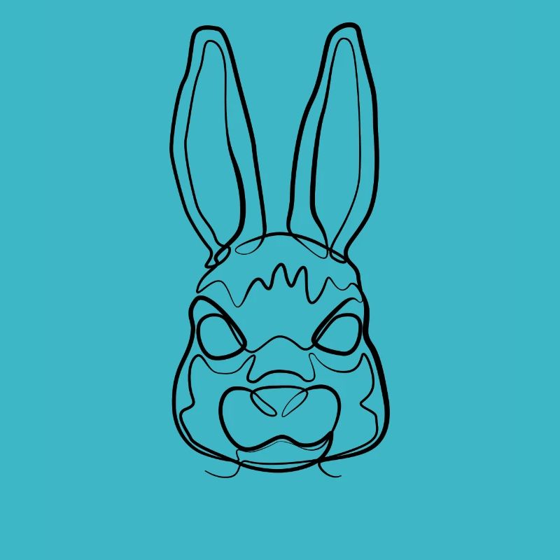 Lapin - one line drawing