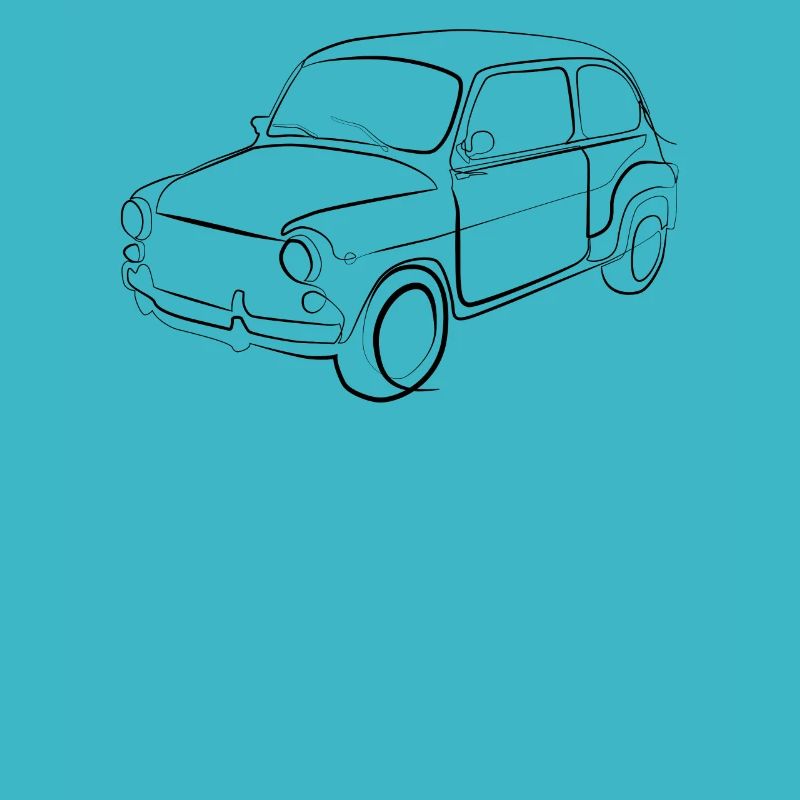 Car Oldtimer - one line drawing