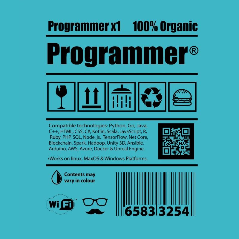 Coder programmer caffeine developer gift