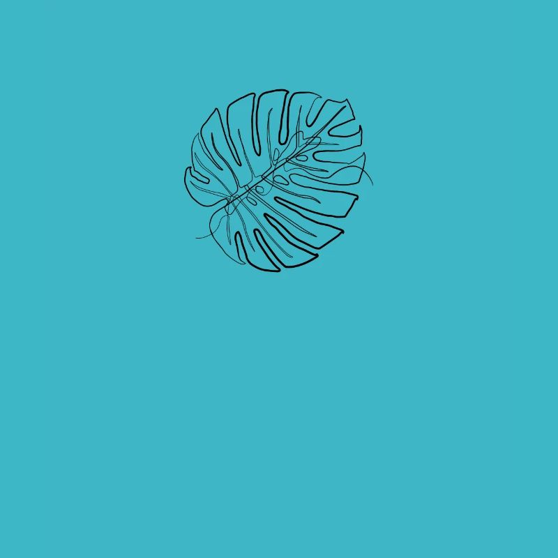 Feuille de Monstera - dessin au trait