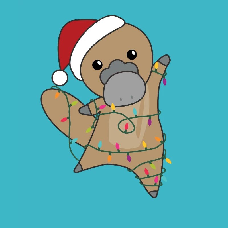 Ornithorynque Ornithorynque de Noël animaux mignons