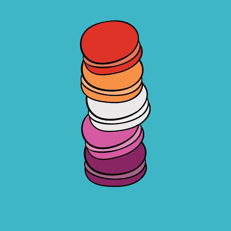 Drapeau lesbien Genderfluid Pride LGBTQ Macaron