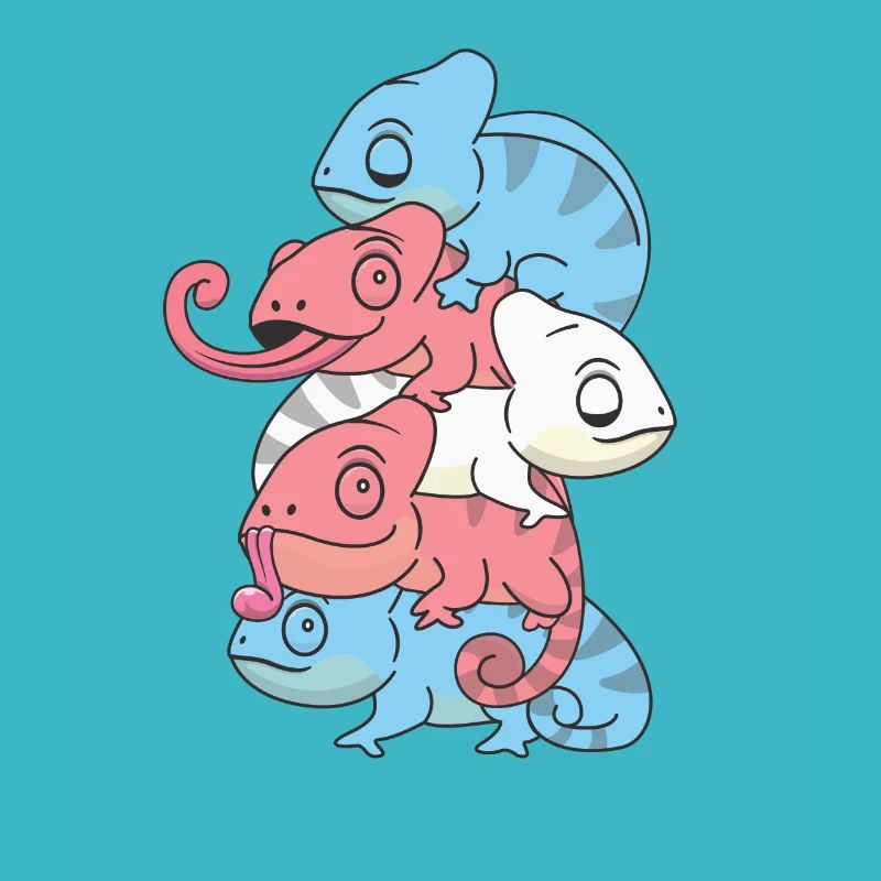 Drapeau transgenre Pride LGBTQ Chameleon Bunch
