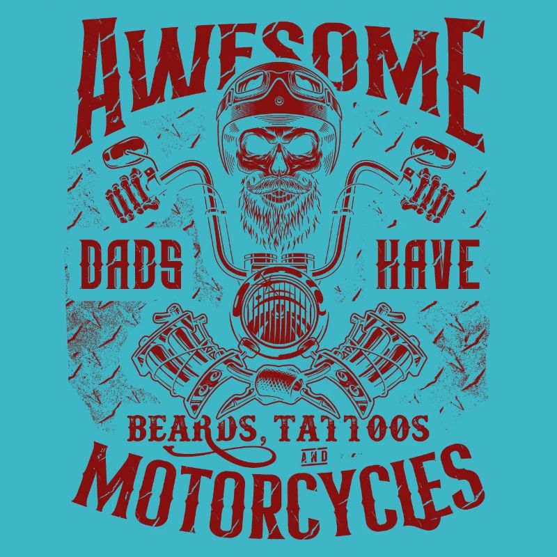 Biker Dads Have Tattoos Beards Ride Motorcycles