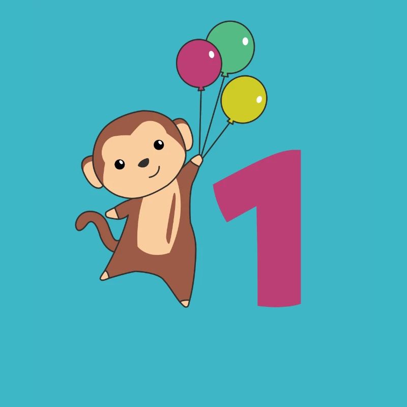 Monkey First Birthday Balloons Monkeys Children