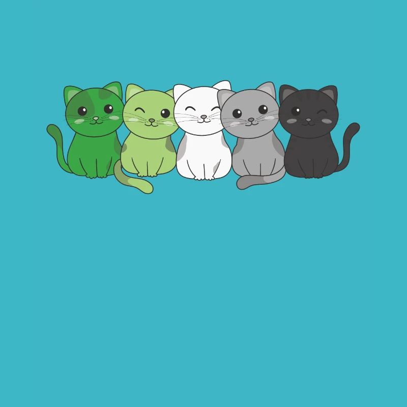 Aromantic Flag Non Binary Pride LGBTQ süße Katze