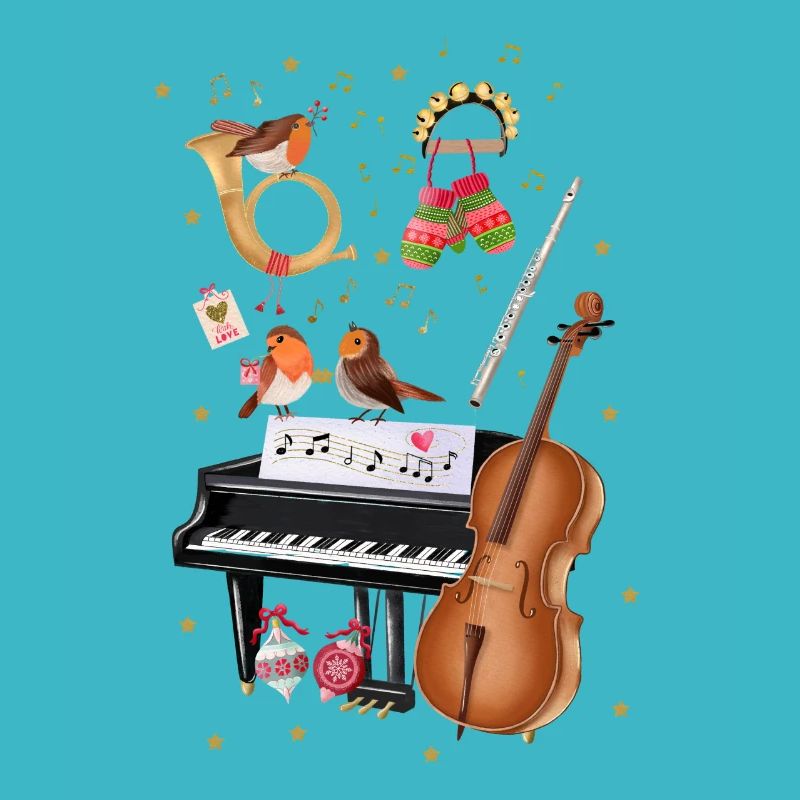 Christmas with robin and music