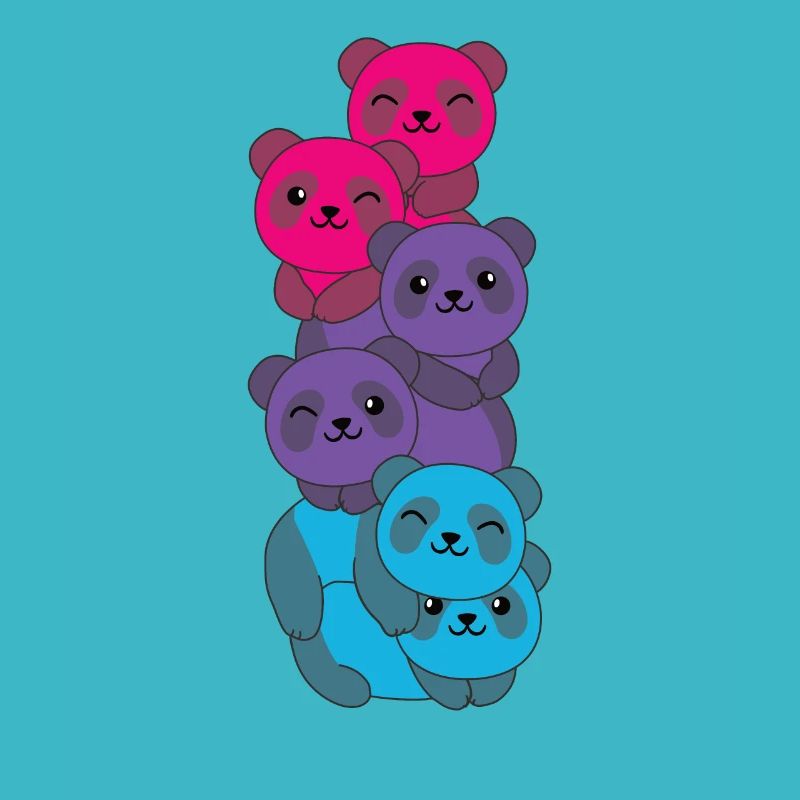 Androgynous Flag Pride LGBTQ Cute Panda