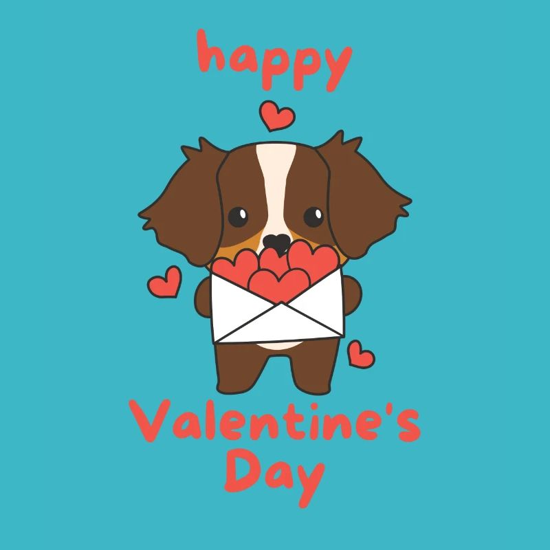 Australian Shepherd Valentine's Day Cute Animals