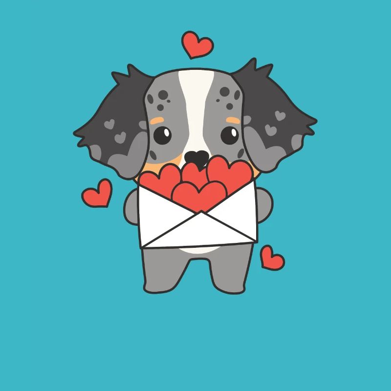 Australian Shepherd Valentine's Day Cute Animals