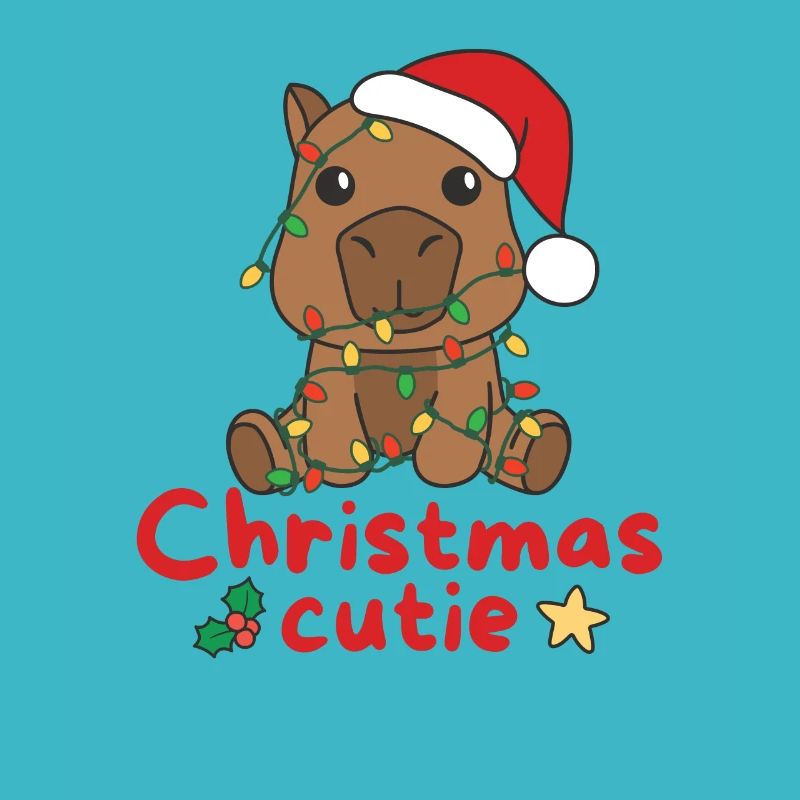 Capybara Weihnachten Capybaras Noël Mignonne