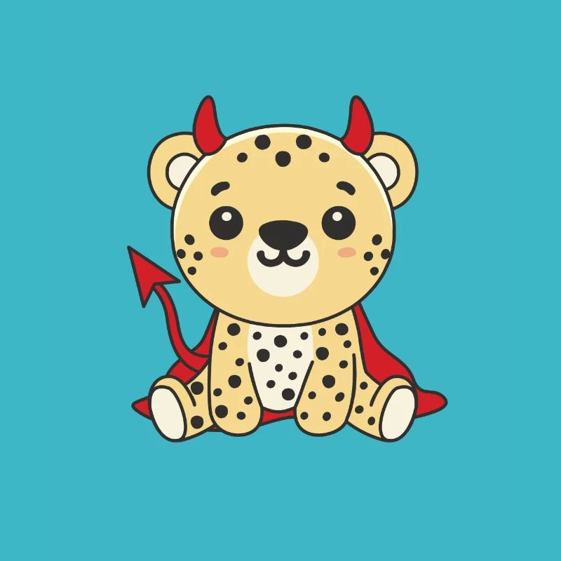 Leopard Happy Halloween Devil Costume